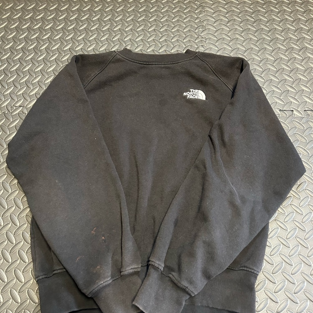 The North Face Black Crewneck Sweatshirt with White Logo